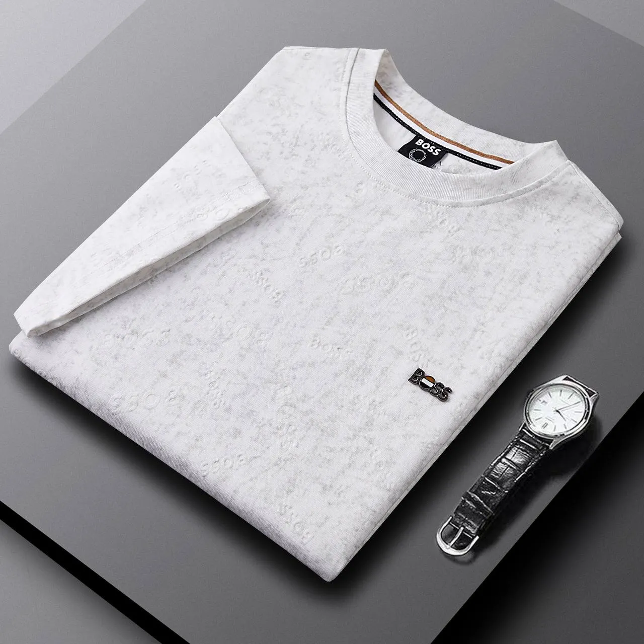 تیشرت یقه گردBOSS بسیار سبک /خنک و تنفس پذیر