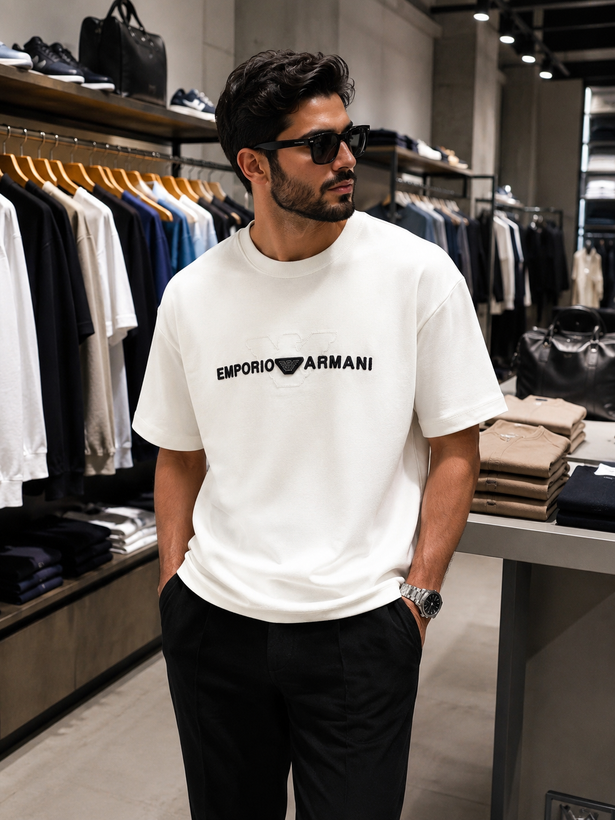 تیشرت یقه گرد وارداتی ARMANI